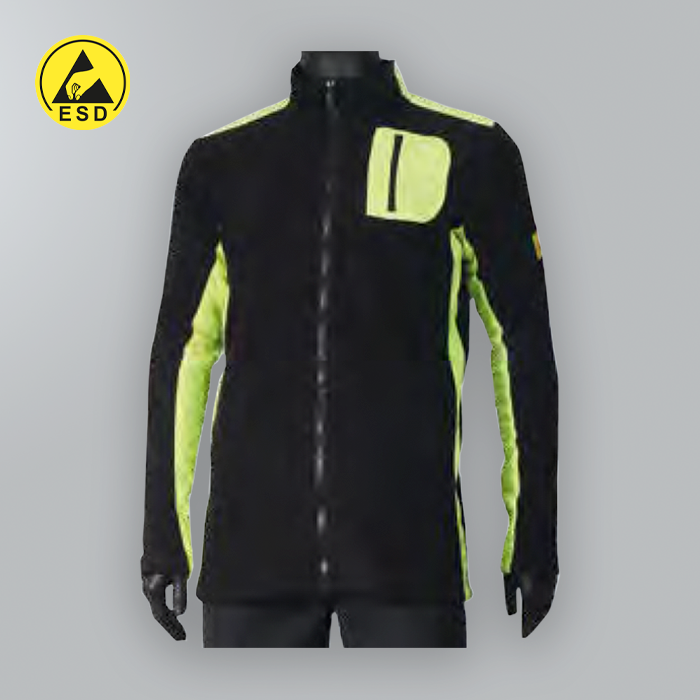 PREMIUM ESD Fleece Cardigan YELLOW PREMIUM ESD Fleece Cardigan YELLOW